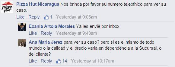 Pizza Hut Nicaragua Exania Artola Morales