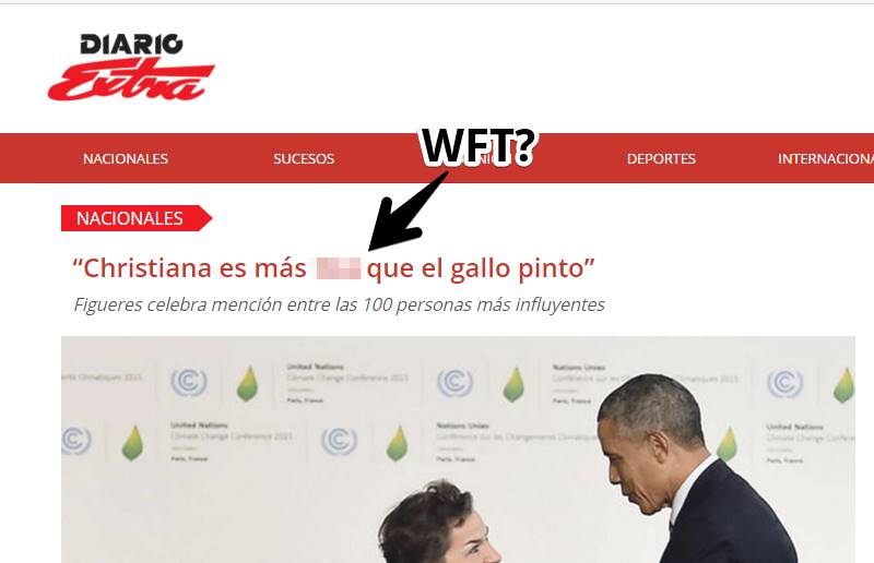Una tal Christiana Figueres es tan tica como el Gallo Pinto. O sea: es nica