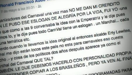 Bochinche en el Carnaval Alegría por la vida