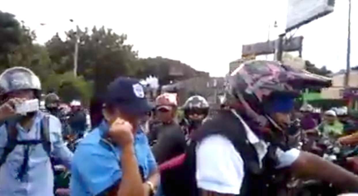 El video viral de como La Paz Centro puso en su lugar a la Policía de Nicaragua