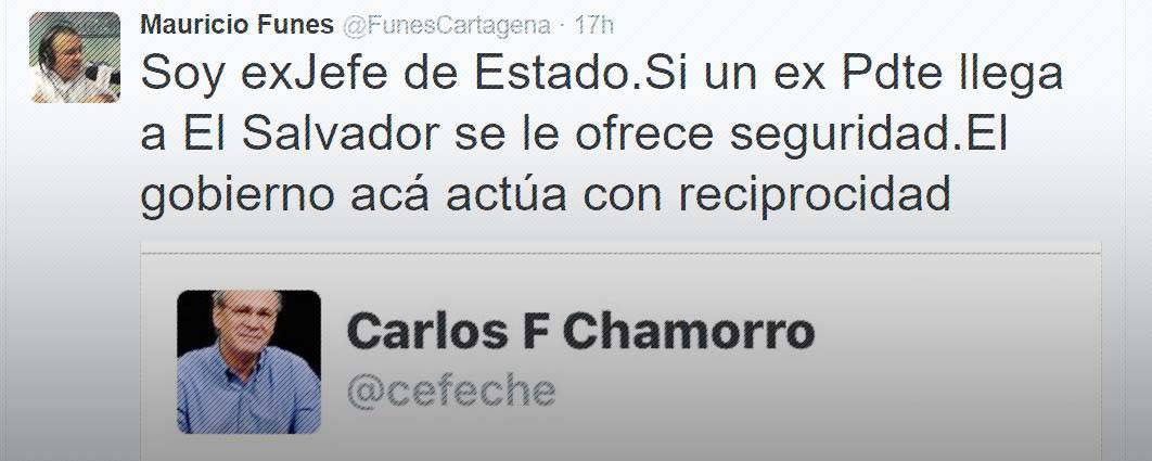 Pleito en Twitter: Carlos Fernando Chamorro Vs Mauricio Funes (ex-presidente de El Salvador)