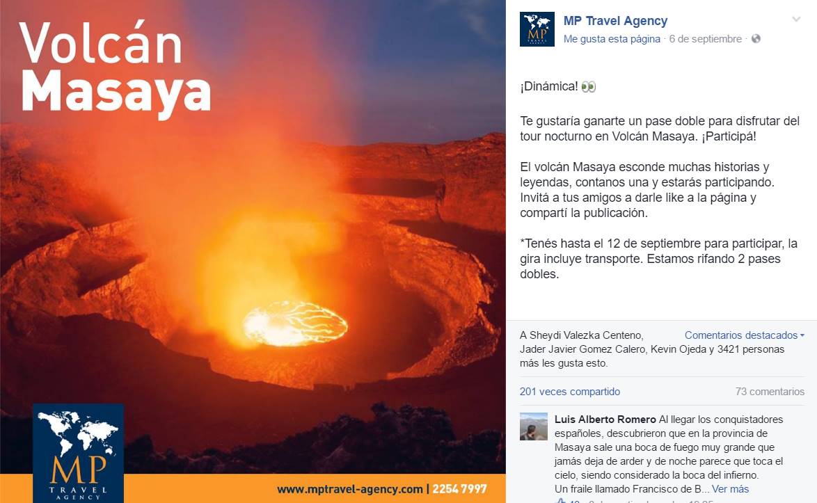 Ese NO es el Volcán Masaya. Lo bueno es que sos agencia de turismo