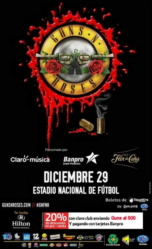 ¿Guns N Roses viene a Nicaragua en Diciembre? La tru-jolivus-tori