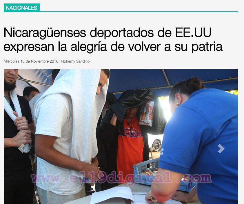 Deportados nicas están felices, según El 19 Digital