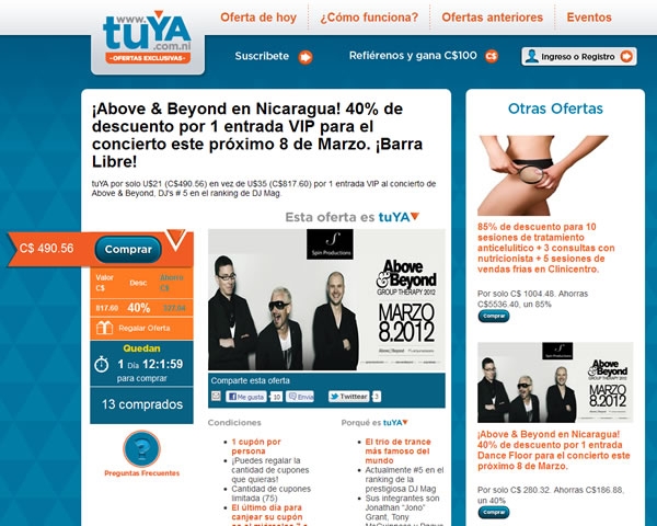 Review: Comprar ofertas en línea desde Tuya.com.ni