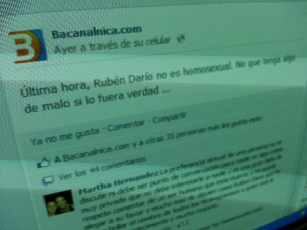 Rubén Darío no es Homosexual y Nicaragua es desde hoy un poco más grande