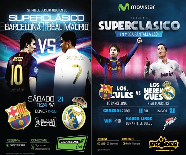 Lugares para ver el Clásico de fútbol español