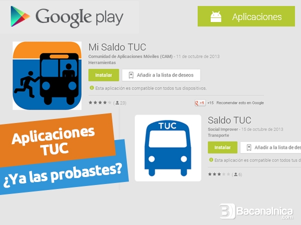 2 aplicaciones Android para revisar saldo en tarjetas TUC